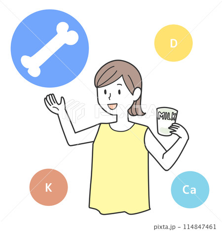 骨粗しょう症予防について話す女性 114847461