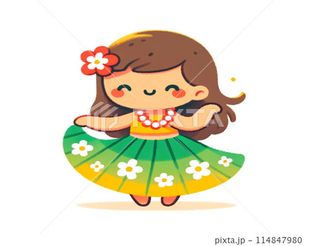 フラダンスを踊る女の子 114847980
