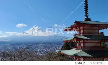 富士山とパゴダ 富士山とパゴダ 114847989