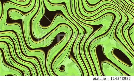 Abstract gradient waves background. Design. Green tones of transforming curves. 114848983