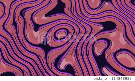 Abstract wavy purple or pink color background. Design. Glowing oval shapes and lines. 114848985