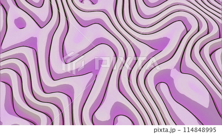 3d flexible pink folds in cartoon style. Design. Relaxing waving and changing fabric folds. 114848995
