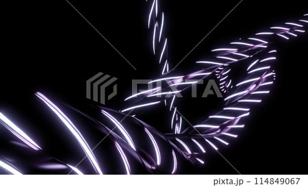 Tangling neon purple ropes. Design. Concept of internet connection. Tangling neon purple ropes. Design. Concept of internet connection. 114849067