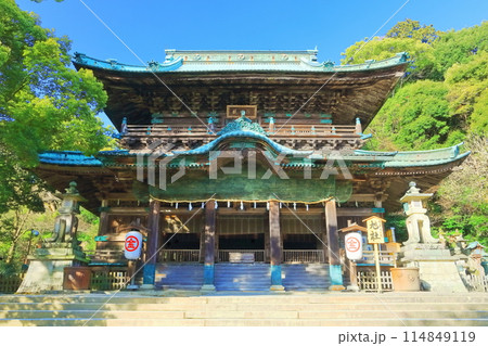 【香川県】初春の朝日が差す金刀比羅宮　こんぴらさん（旭社・社殿） 114849119