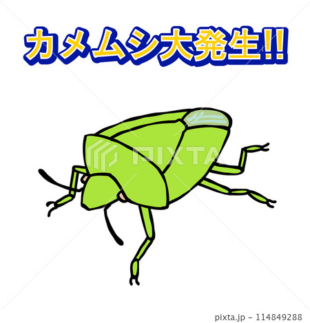 カメムシ緑文字つき 114849288