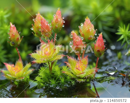 Sphagnum is a genus of mosses 114850572