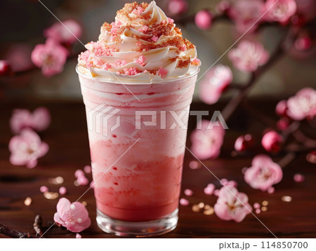 Coffee Take Away Cup Spring drinking Creme Frappuccino 114850700