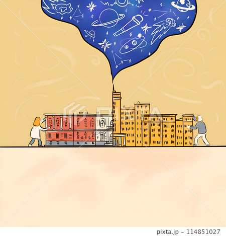 People Space Science Unite Two Buildings 114851027