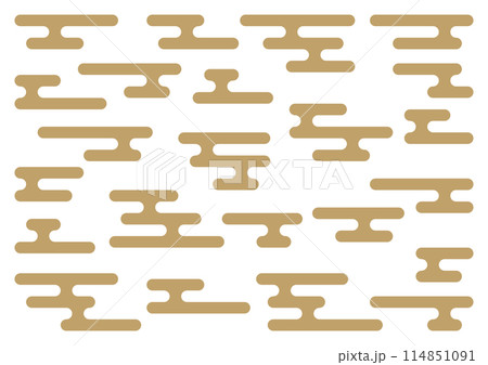 霞紋の素材　ベクター 114851091