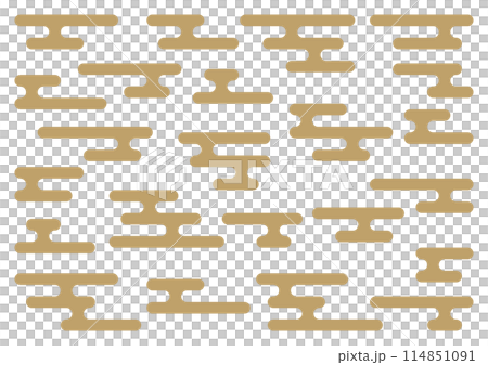 霞紋の素材　ベクター 114851091
