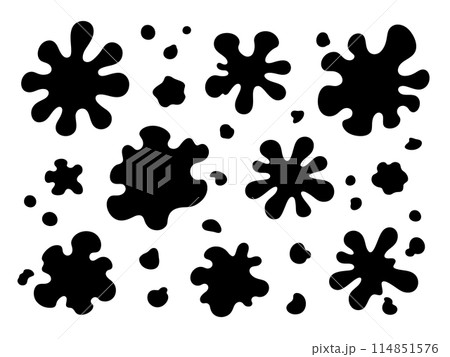 アメーバのイラストのシルエット素材 114851576