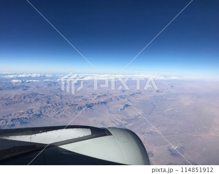 beautiful view from the window of the plane beautiful view from the window of the plane 114851912