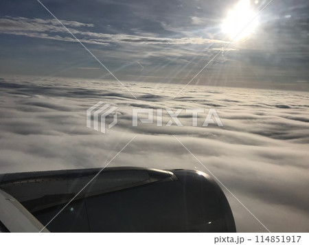 beautiful view from the window of the plane beautiful view from the window of the plane 114851917