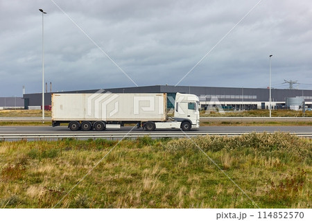 Cargo Truck on the road Cargo Truck on the road 114852570