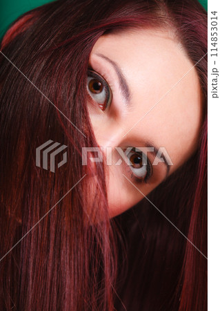 Face of attractive young woman. Face of attractive young woman. 114853014