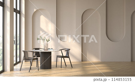 Modern style conceptual interior room 3d illustration 114853155