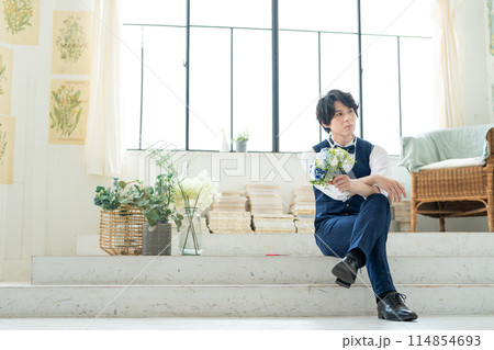 ブライダル　新郎　ブーケ 114854693