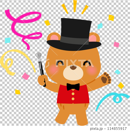 クマのマジシャンのキャラクター クマのマジシャンのキャラクター 114855917