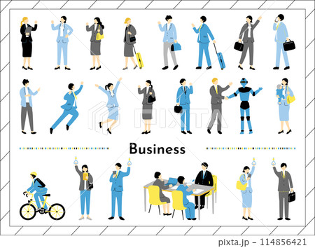 ビジネスシーン 人物素材集 ビジネスシーン 人物素材集 114856421