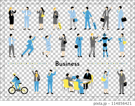 ビジネスシーン 人物素材集 ビジネスシーン 人物素材集 114856421