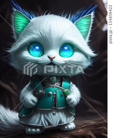 アンニュイなちょっと暗い雰囲気の猫ちゃん 114856422