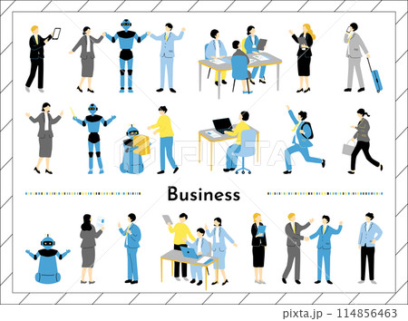 ビジネスシーン 人物素材集 ビジネスシーン 人物素材集 114856463