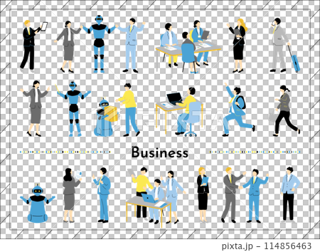 ビジネスシーン 人物素材集 ビジネスシーン 人物素材集 114856463