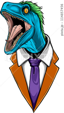 Velociraptor Dinosaur Vector Illustration on white background 114857456