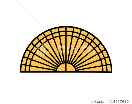 シンプルな分度器のイラスト素材 シンプルな分度器のイラスト素材 114857659