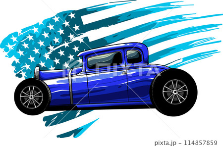 draw of hot rod car vector illustration design draw of hot rod car vector illustration design 114857859