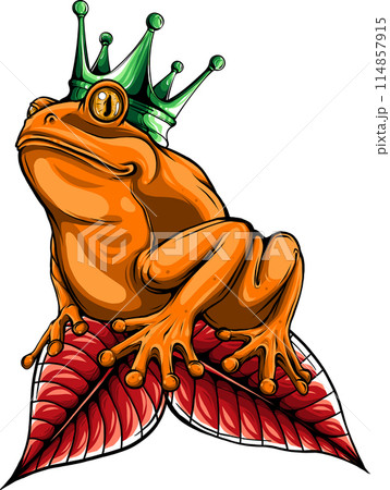 colored draw of frog vector illustration design 114857915