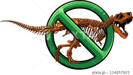 colored Tyrannosaurus skeleton image vector illustration design 114857925