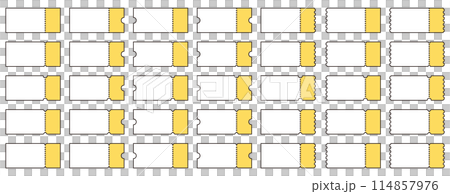 様々な形のクーポン、チケットのベクターイラストセット 114857976