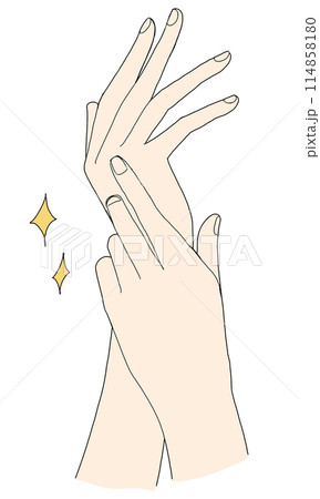 ハンドケアをする手のイラスト 114858180
