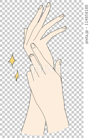 ハンドケアをする手のイラスト 114858180