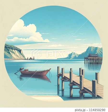 海に浮かぶ船 114858290