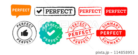 rectangle and circle shape rubber stamp label sticker sign perfect nice excellent 114858953