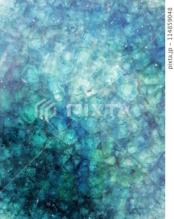 青の七宝焼き澄んだ透明な氷概念テクスチャ風写真 114859048