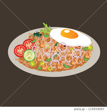 fried rice vector drawing illustration cusine...のイラスト素材 [114859087] - PIXTA
