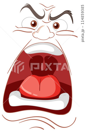 Shocked and Angry Face Illustrationのイラスト素材 [114859385] - PIXTA