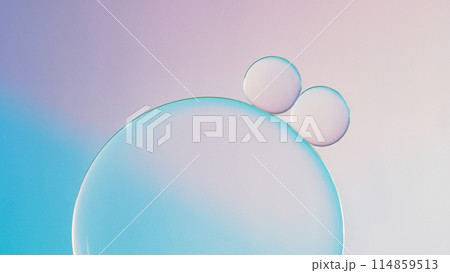 macro abstract photography of oil and water on blue gradient background macro abstract photography of oil and water on blue gradient background 114859513