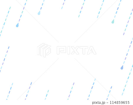 手描き風の雨のフレーム 114859655
