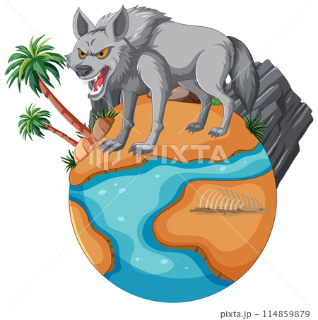 Wolf on a Deserted Island 114859879
