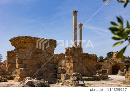 Ruins of Antonines thermal baths at Carthage. Tunisia Ruins of Antonines thermal baths at Carthage. Tunisia 114859927