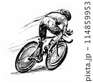 Drawing art lines of road bicycle racing  114859953