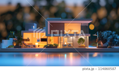 スマートハウスのコンセプト Concept of smart house 114860587