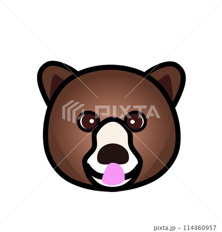 クマの顔のイラストのイラスト素材 [114860957] - PIXTA