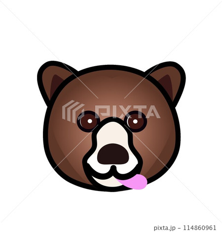 クマの顔のイラスト クマの顔のイラスト 114860961