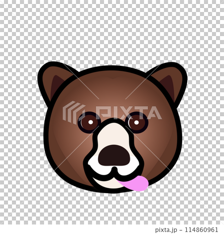 クマの顔のイラスト クマの顔のイラスト 114860961