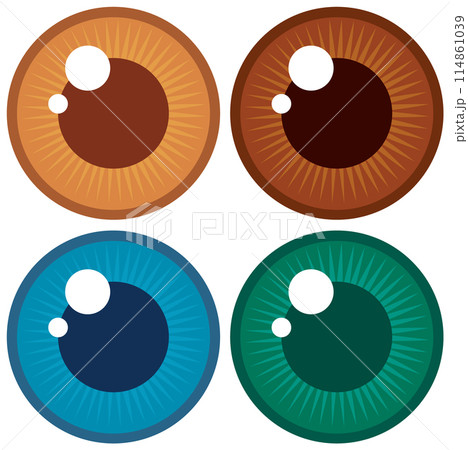 Colorful Eye Illustrations Colorful Eye Illustrations 114861039